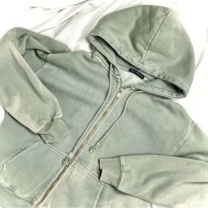 brandy melville regular fit christy zip up hoodie